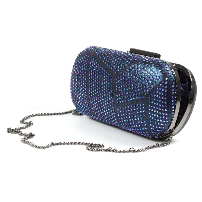Francie Blue Gemstone Clutch Bag