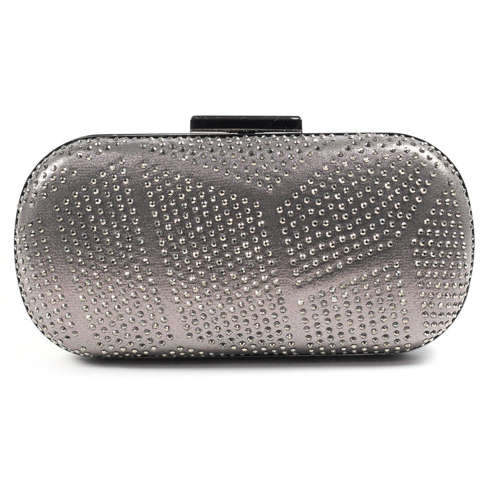 Francie Pewter Gemstone Clutch Bag