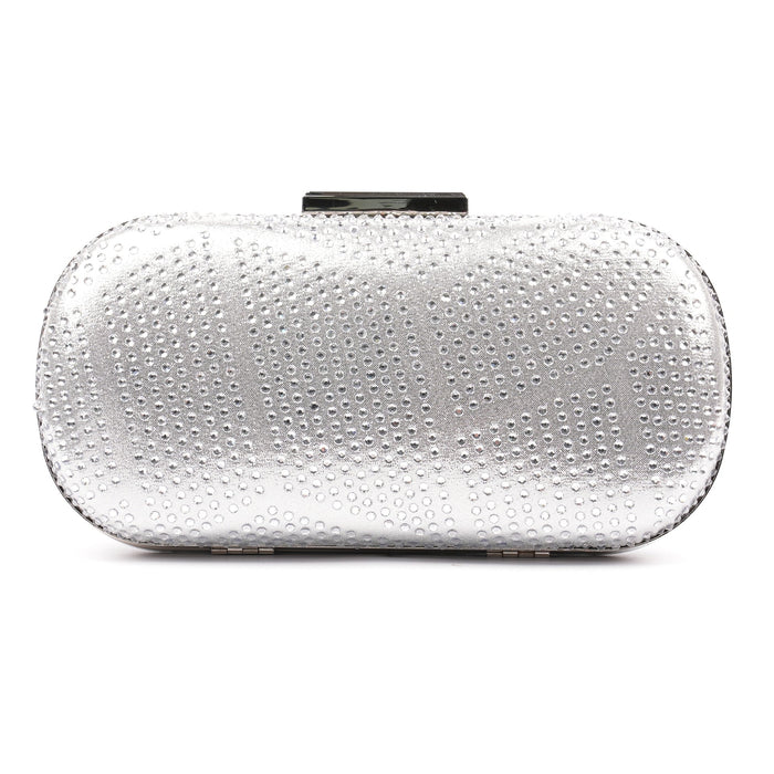 Francie SIlver Gemstone Clutch Bag