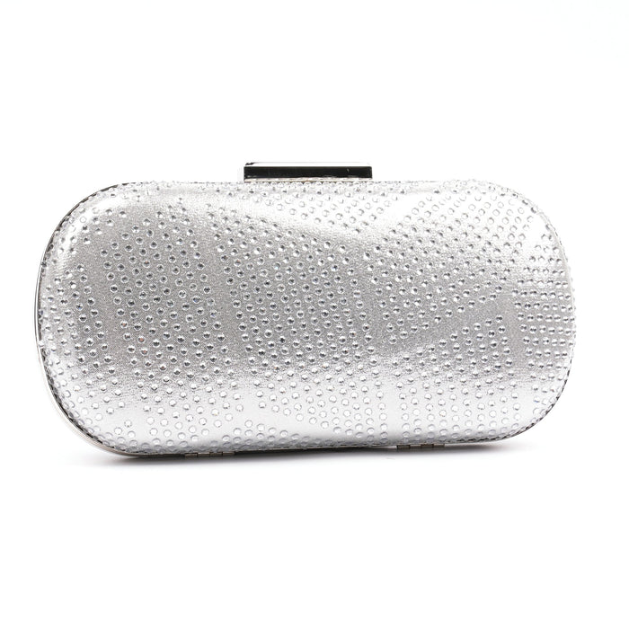 Francie SIlver Gemstone Clutch Bag