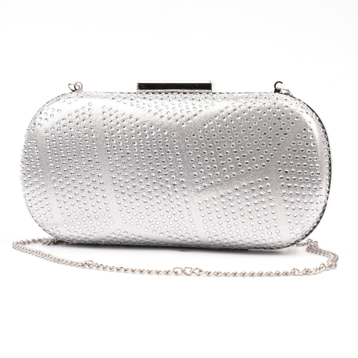 Francie SIlver Gemstone Clutch Bag