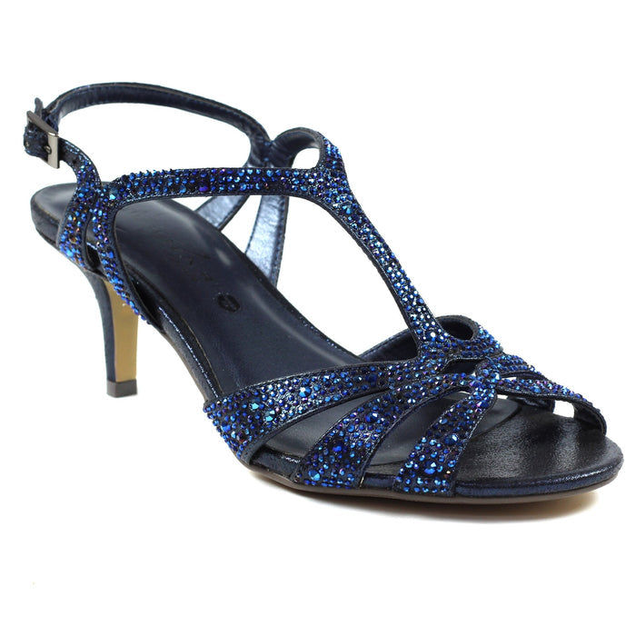 Francie Wide Fit Blue Gemstone Sandal