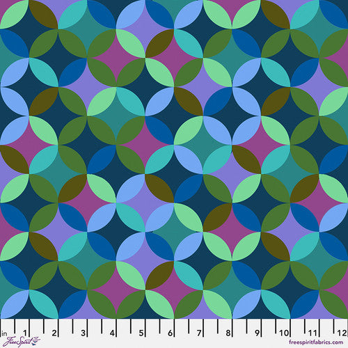 FreeSpirit - Love Always AM - Cathedral Multi - Blue - PWAH203.Blue - Sold by the Half Yard