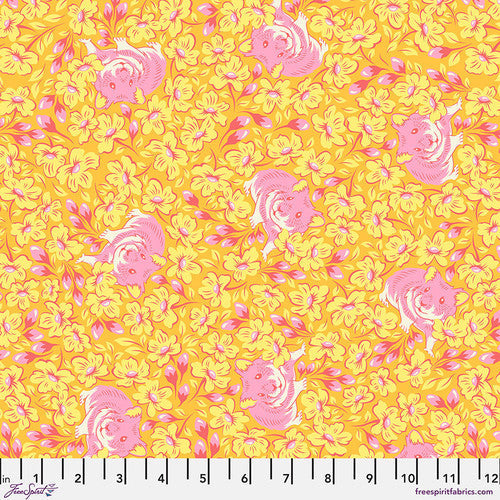 FreeSpirit Fabrics - Besties - Tula Pink - Chubby Cheeks Buttercup - Sold by the Yard