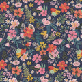 FreeSpirit Fabrics Mia Charro -  Floral Pets - Gardenara Night Blue - Sold by the Half Yard