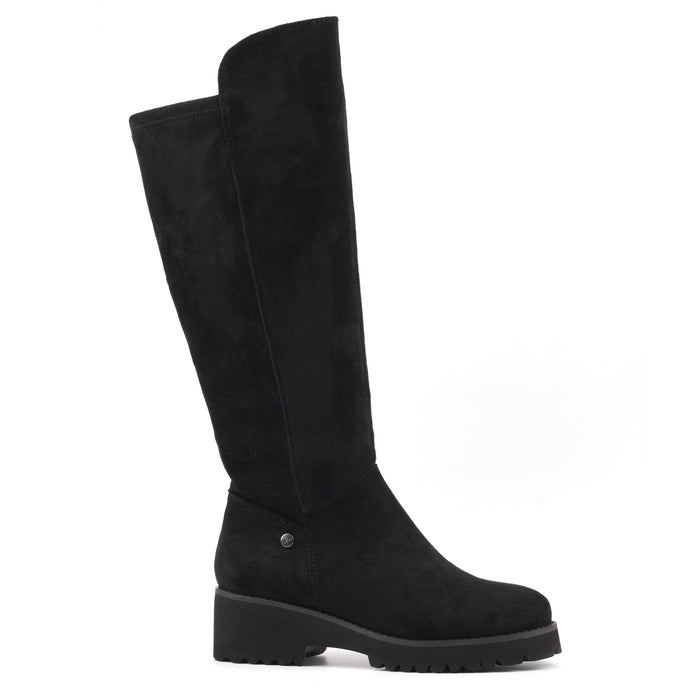 Gayle Black Long Stretch Upper Boot