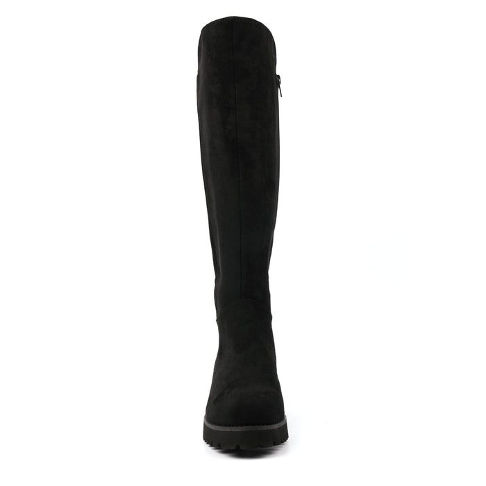 Gayle Black Long Stretch Upper Boot