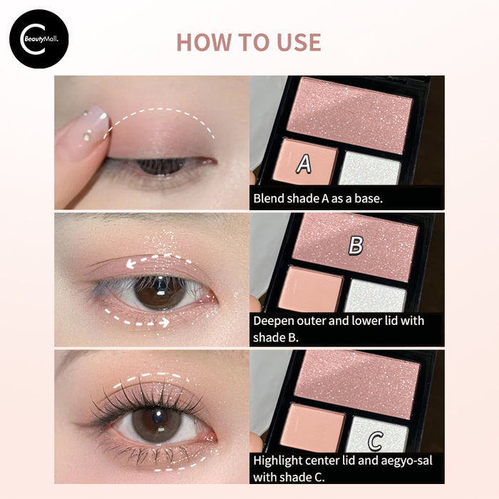 Gellas Ethereal Glow Crystal Eyeshadow Palette style #Y01