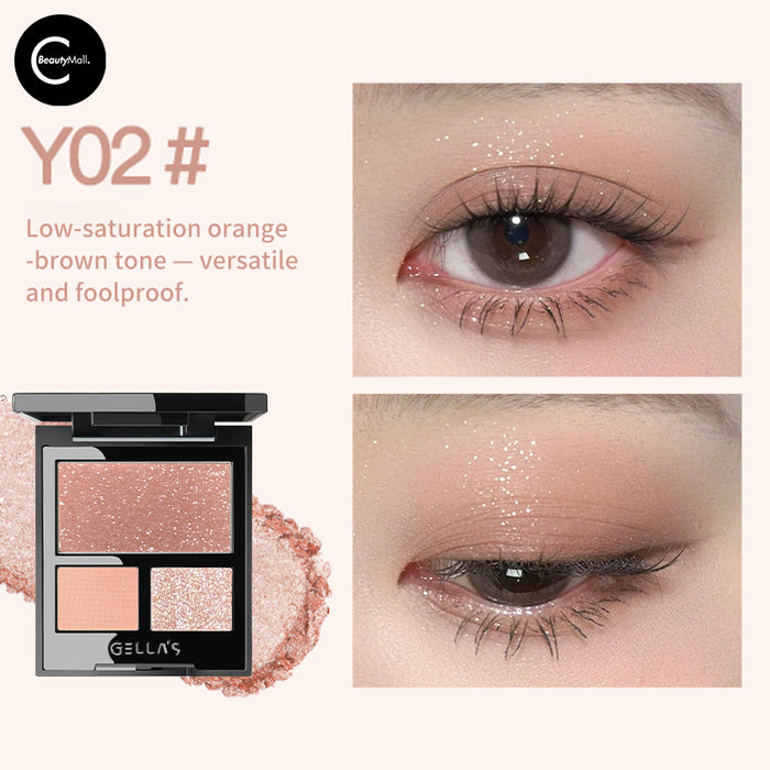 Gellas Ethereal Glow Crystal Eyeshadow Palette style #Y01