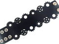 Genuine Leather Leaser cut Steampunk Gear Bracelet