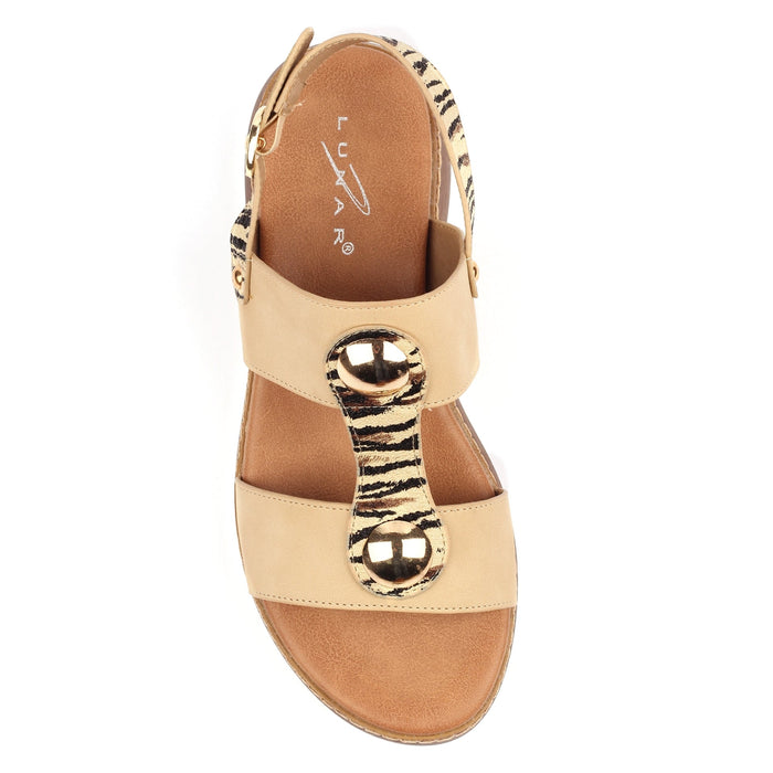 Georgia Beige Wedge Sandal