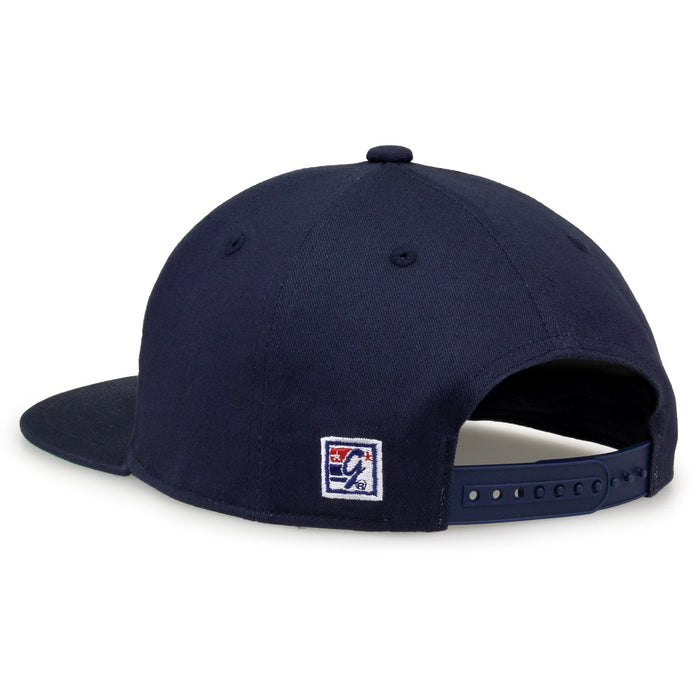 Georgia Tech Yellow Jackets Retro Circle Snapback - Navy, rear view