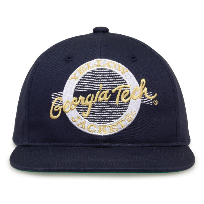 Retro Circle Snapback - Navy
