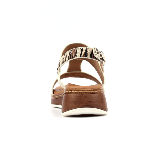 Georgia White Wedge Sandal