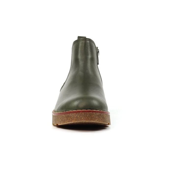 Georgie Olive Leather Boot