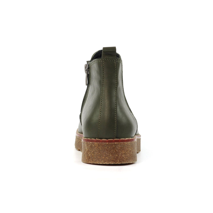 Georgie Olive Leather Boot