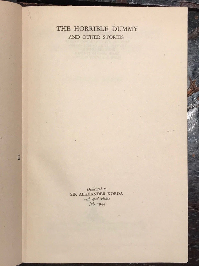 GERALD KERSH - THE HORRIBLE DUMMY & OTHER STORIES, 1st/1st 1944, HC/DJ - Horror