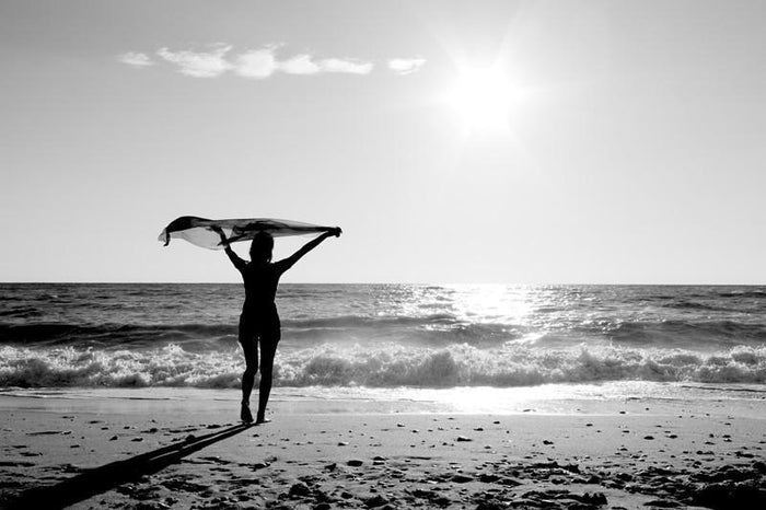 Girl on the Beach Wall Mural-Wall Mural-Eazywallz