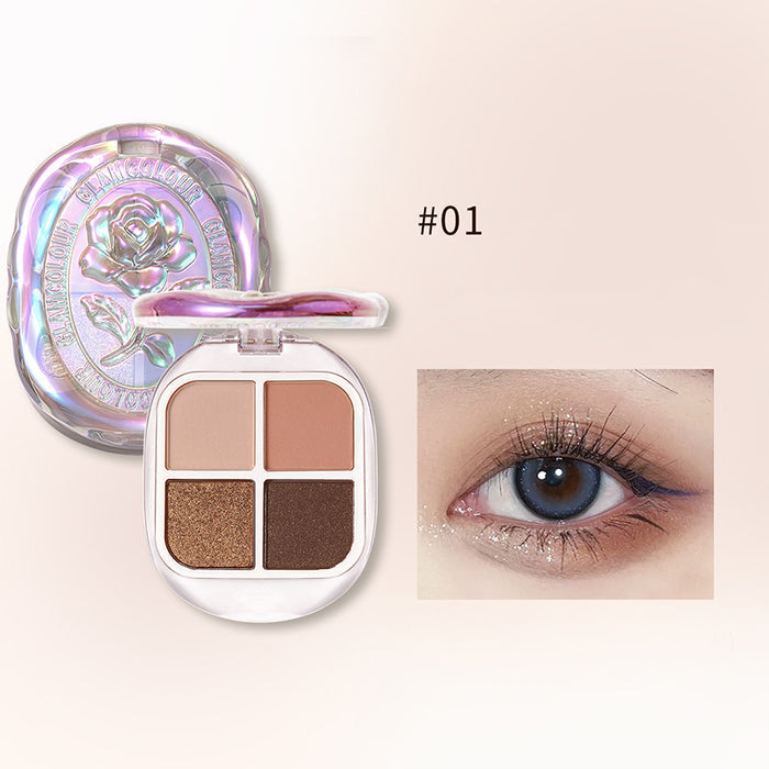 GlamColour Fire Gloss Quad Eyeshadow Palette style #01