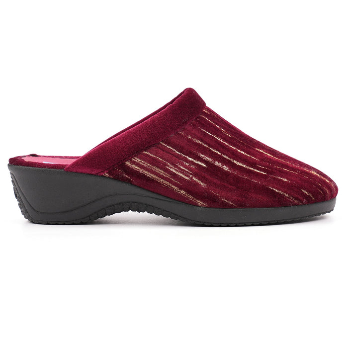 Glenda Burgundy Slipper