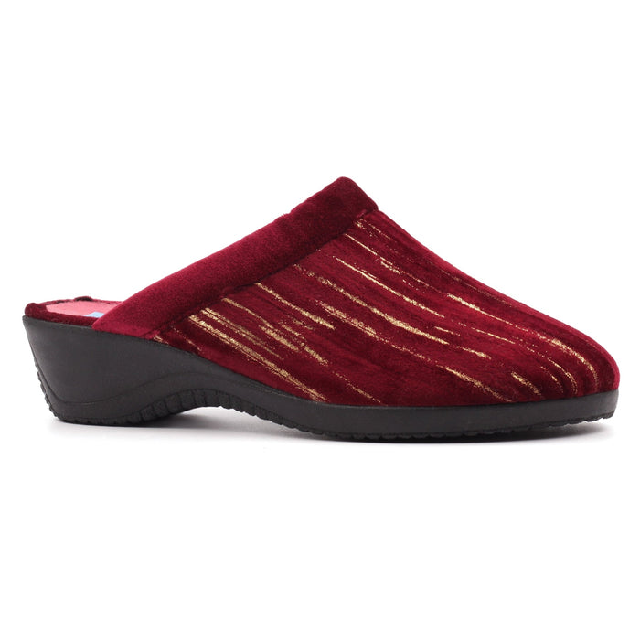 Glenda Burgundy Slipper