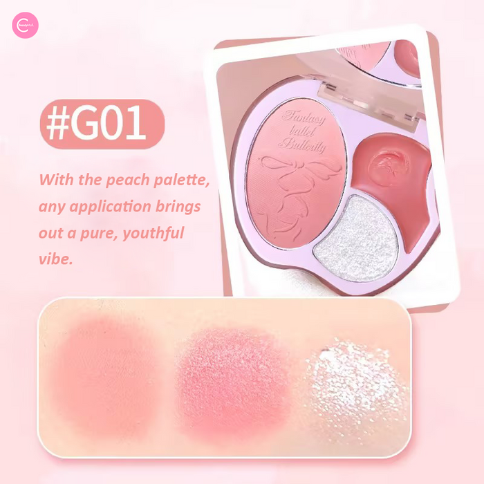 GOGOTALES Blush & Highlighter 3-in-1 Palette detail