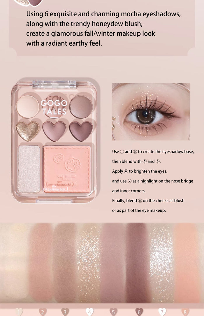 GOGOTALES Sweetheart Blush & Eyeshadow Palette G07