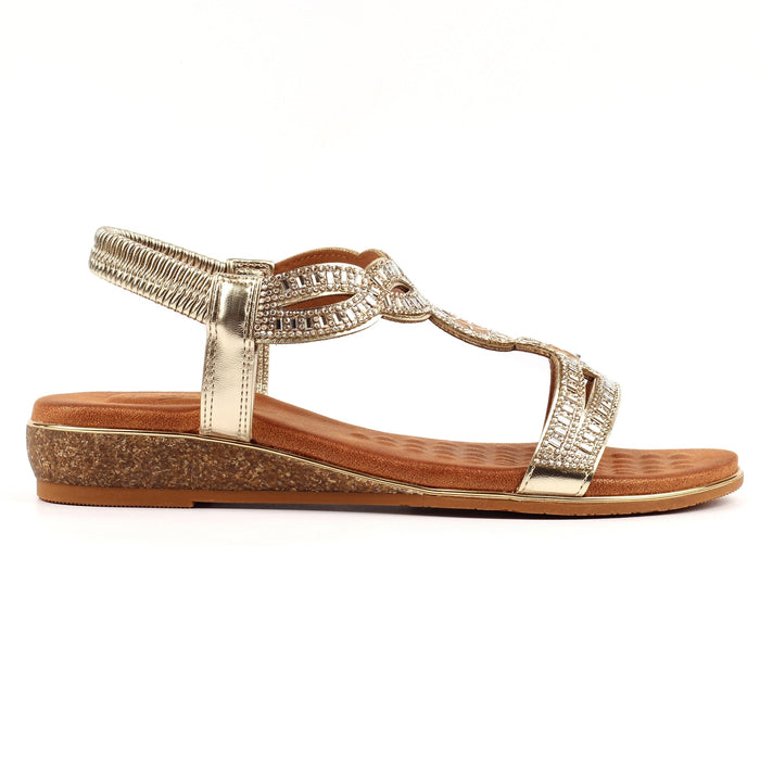 Jordan Gold Wide Fit Sandal
