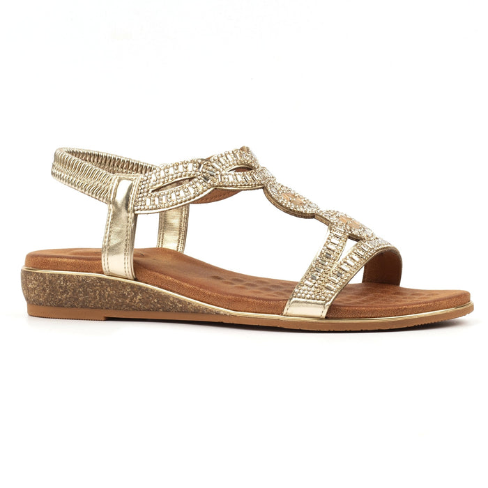 Jordan Gold Wide Fit Sandal