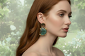 Green Amethyst & Labradorite Statement Earrings 2.0”