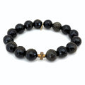 Green Obsidian Bracelet | Always Together Bronze Plus Sign