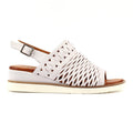 Hailey White Leather Sandal