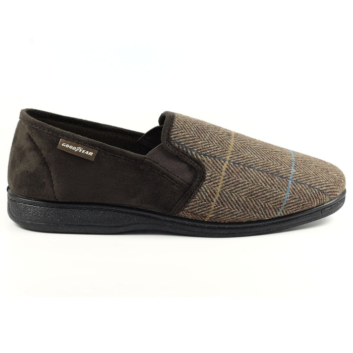 Harrison Brown Tweed Slipper