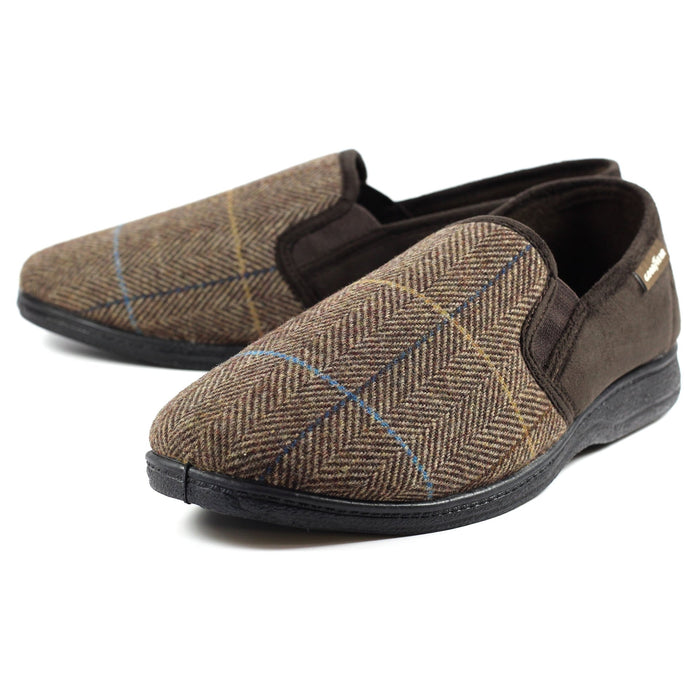 Harrison Brown Tweed Slipper