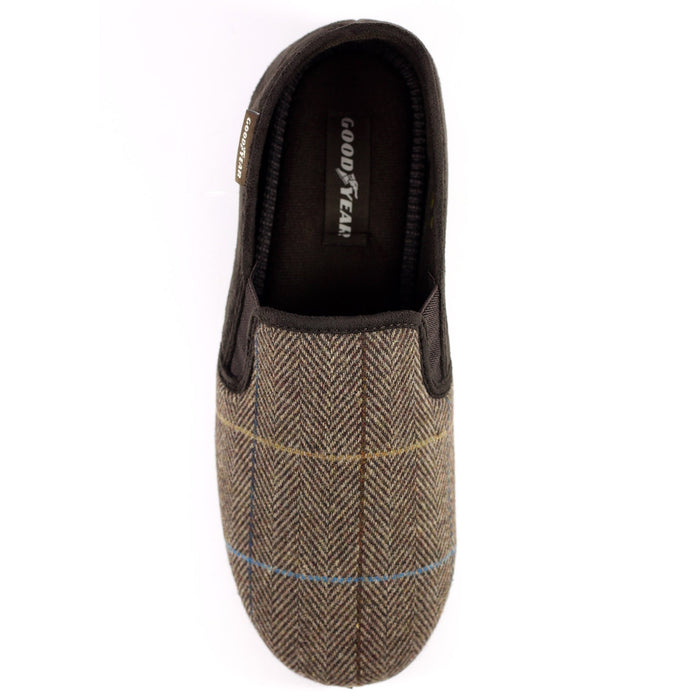 Harrison Brown Tweed Slipper