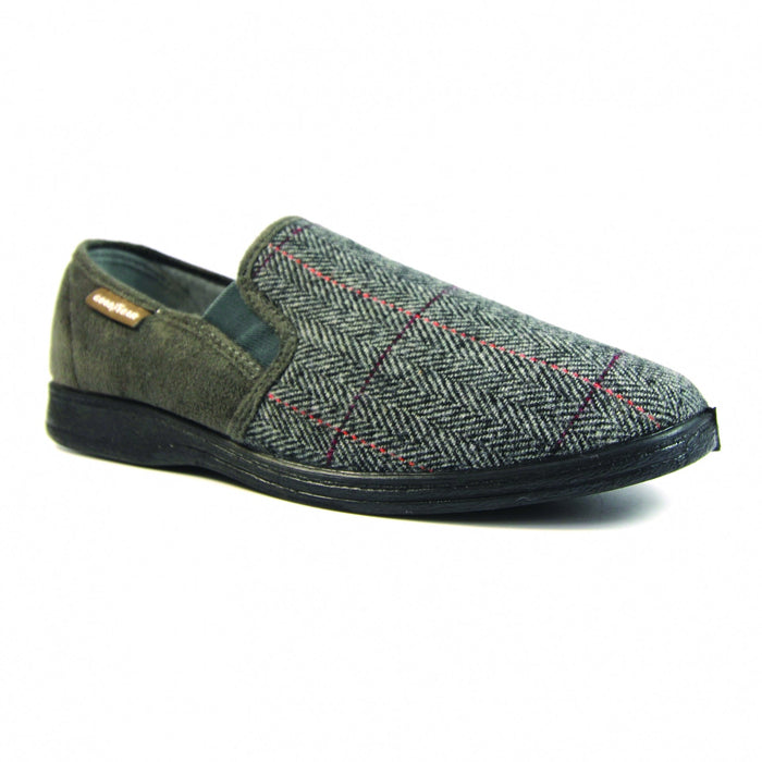 Harrison Grey Tweed Slipper