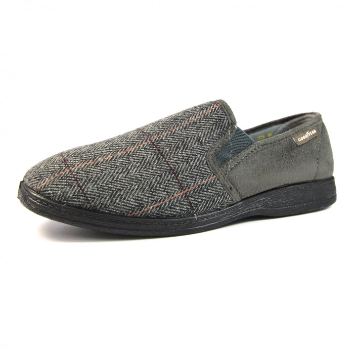 Harrison Grey Tweed Slipper