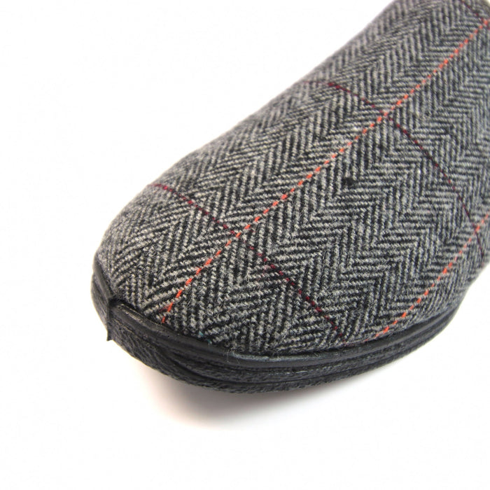Harrison Grey Tweed Slipper