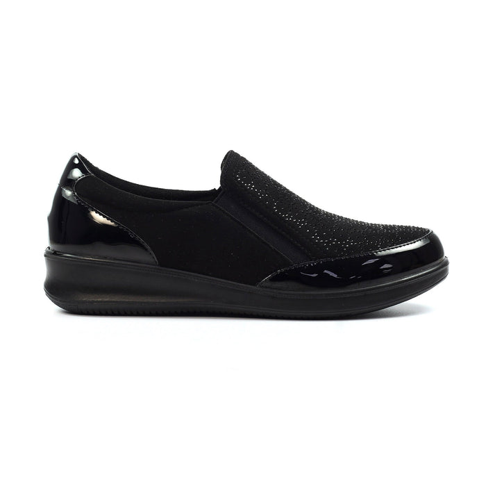 Hattie Black Wedge Shoe