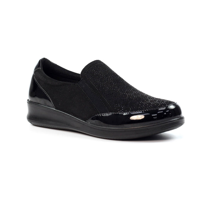 Hattie Black Wedge Shoe
