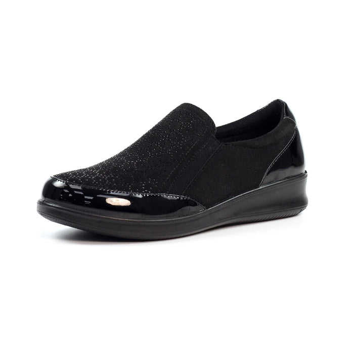 Hattie Black Wedge Shoe