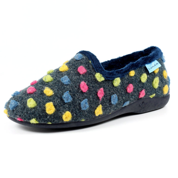Helix Blue Polka Dot Slipper