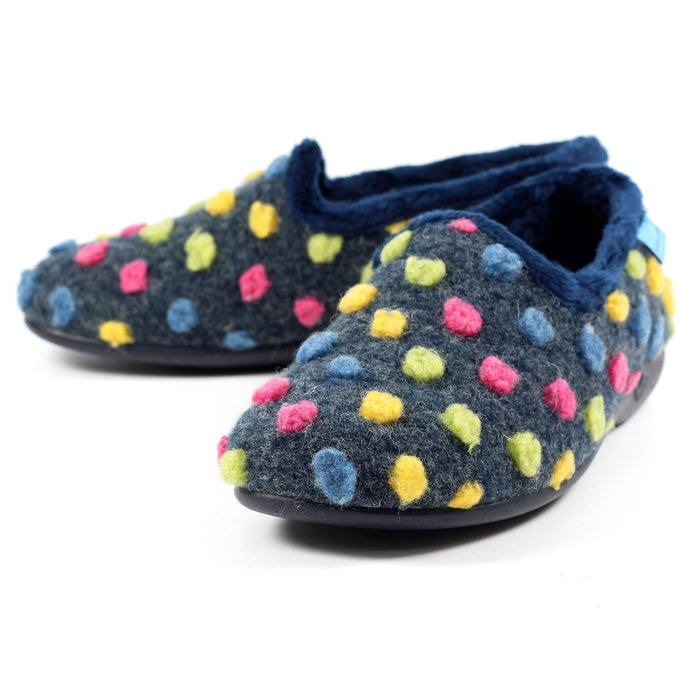 Helix Blue Polka Dot Slipper