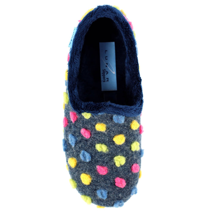 Helix Blue Polka Dot Slipper