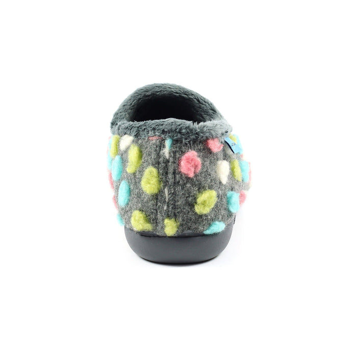 Helix Grey Polka Dot Slipper