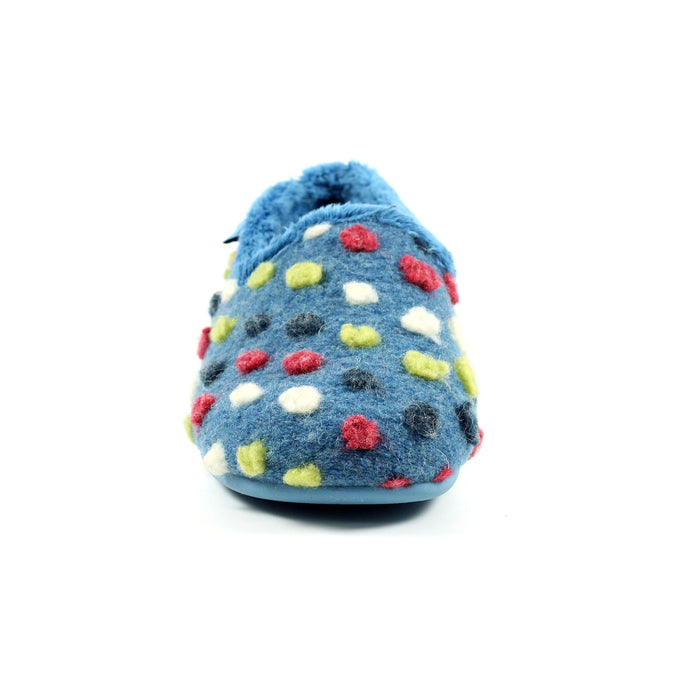 Helix Mid Blue Polka Dot Slipper