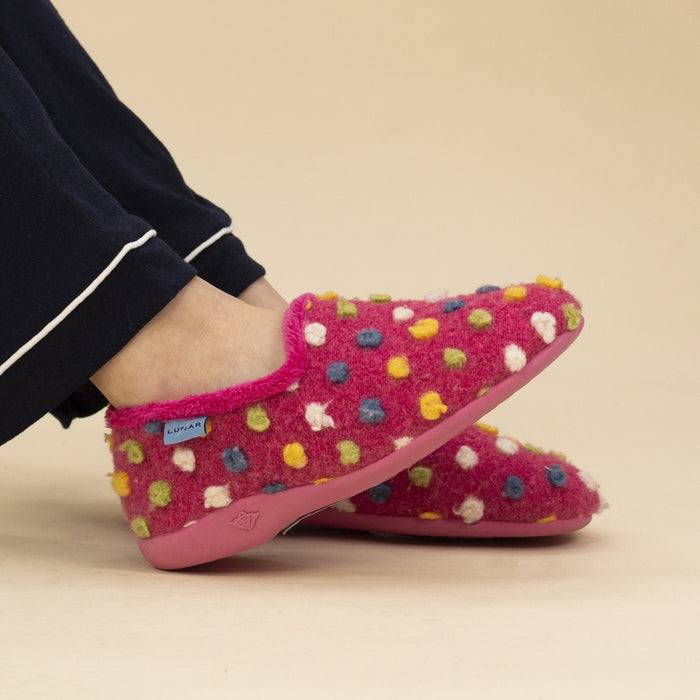 Helix Pink Polka Dot Slipper