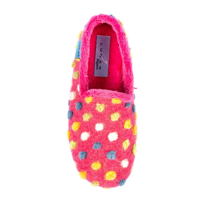Helix Pink Polka Dot Slipper