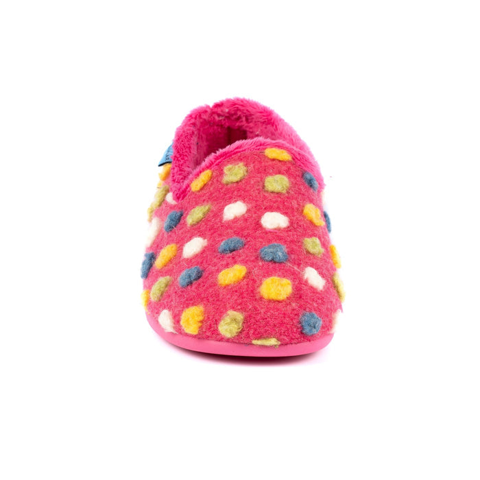 Helix Pink Polka Dot Slipper