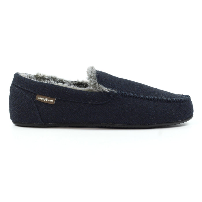 Hendrix Navy Slipper